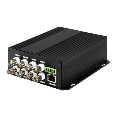 8 poorten CCTV Video Audio Ethernet Droog contact Glasvezel Media Converter Bidi D5V2A