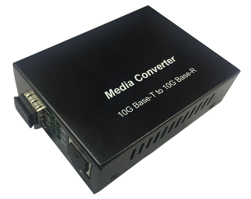1000M 2.5G 5G 10G RJ45 SFP+ Media Converter 12VDC Auto Sensing Speed Onbeheerd