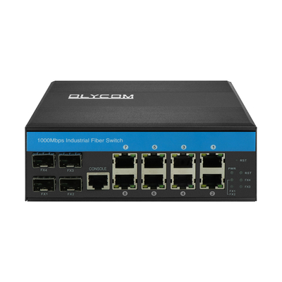 12 poorten Industrial Managed Ethernet Switch met 2,5G Fiber ERPS Ring L2 Beheerbaar