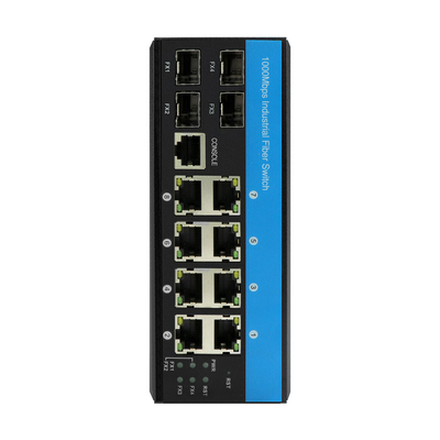 12 poorten Industrial Managed Ethernet Switch met 2,5G Fiber ERPS Ring L2 Beheerbaar
