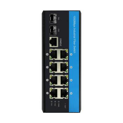 Industrial Managed Ethernet Gigabit 2.5G SFP Switch LC Connector 8 Poort UTP koper
