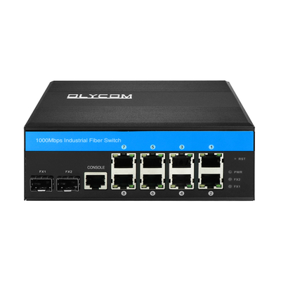 Industrial Managed Ethernet Gigabit 2.5G SFP Switch LC Connector 8 Poort UTP koper