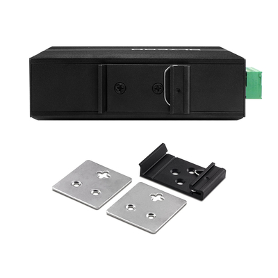 Mini 5-poorts Gigabit industriële glasvezelschakelaar SFP Uplink onbeheerd DIN-railtype DC12V