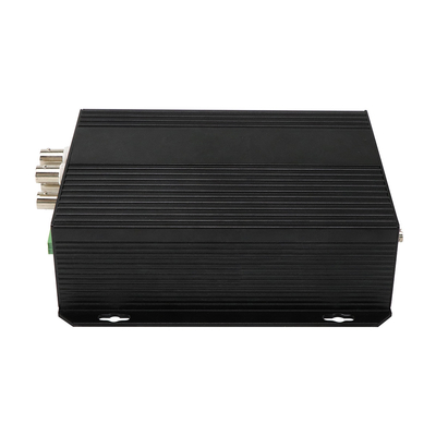 4 poorten AV-gebalanceerde audio-ethernet-video-mediaconverter DC5V ST-vezel