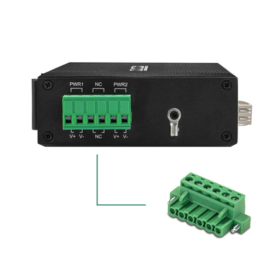 Industrial Ethernet Media Converter Gigabit Din Rail Dual Power Input Onbeheerd